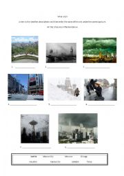 English Worksheet: Weather Descriptions