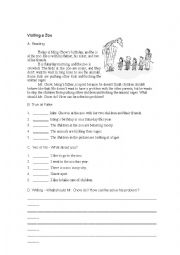 English Worksheet: zoo