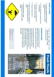 English Worksheet: floods brochure
