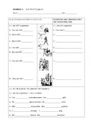 English Worksheet: Verb to be negative sentences