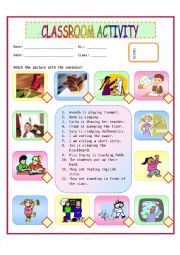 English Worksheet: Classroom Activity