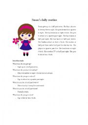 English Worksheet: Daily routines