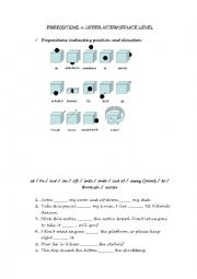 English Worksheet: Prepositions