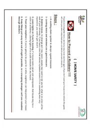 English Worksheet: Home safety brochure 