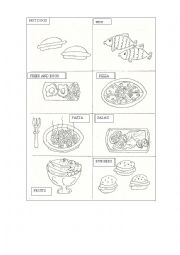 English Worksheet:  	Junk Food vs. Healthy Food