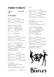 English Worksheet: You`re gonna lose that girl: going vs gonna
