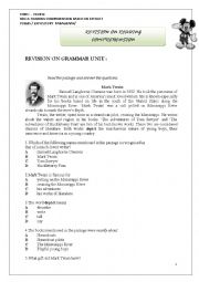 English Worksheet: 20 READING COMPREHENSION WITH MULTIPLE CHOICE ANSWERS