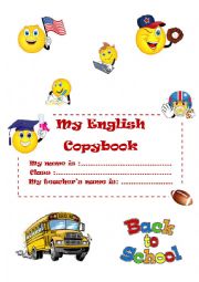 English Worksheet: Copybook cover school year 2014 smileys