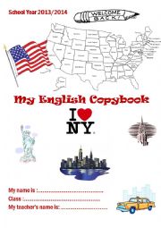 Copybook cover school year 2014 NYC