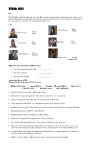 English Worksheet: Film: 2012