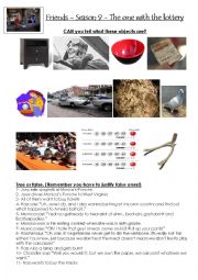 English Worksheet: Friends  Season 9 - The one with the lottery