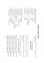 English Worksheet: Exercice (prepositions)