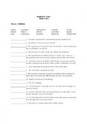 English Worksheet: BARRONS TOEFL Reading Vocabulary Model Test 2