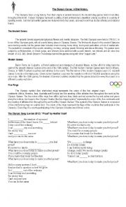 English Worksheet: The Olympic Games