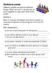 English Worksheet: Lifeskills- Working in a group