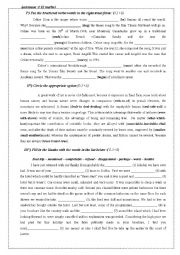 English Worksheet: language tasks