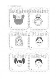 English Worksheet: family members