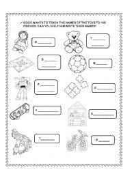 English Worksheet: Toys 