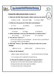 English Worksheet: The Bronze Bust Mystery  - Model B ( Questions )