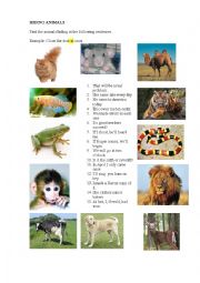 Hidden Animals (a word game)