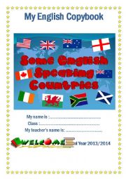 English Worksheet: Copybook cover 2014 Stars