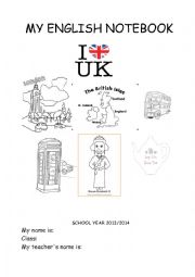 Copybook cover school year 2014 