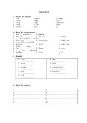 English Worksheet: Practice grade 4