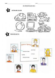 English Worksheet: test 1st grade
