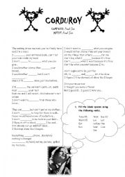 English Worksheet: Courduroy Song by Pearl Jam