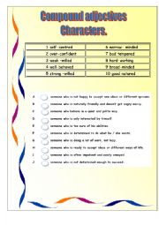 compound adjectives for personality