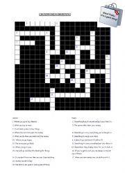 Black Friday shopping crosswords