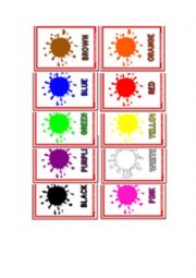 English Worksheet: Colour Flashcards