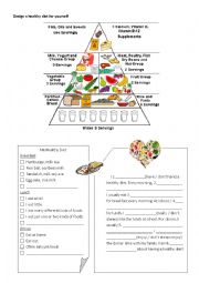 English Worksheet: Do you have a healthy diet? 