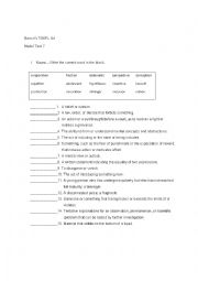 English Worksheet: BARRONS TOEFL Reading Vocabulary Model Test 7