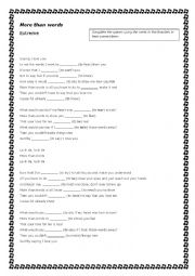 Song Activity - More than words - Extreme