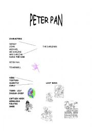 English Worksheet: peter pan