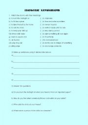 English Worksheet: Idiomatic Expressions