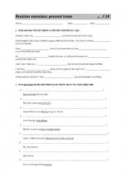 English Worksheet: Exercises on present simple - continuous!