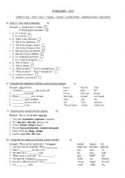 English Worksheet: beginners