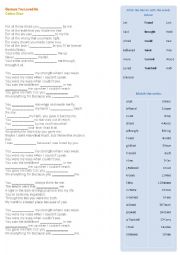 English Worksheet: Simple Past - Celine Dions song