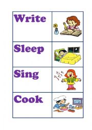 English Worksheet: VERBS