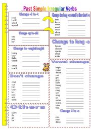 English Worksheet: Past Simple Irregular Verbs