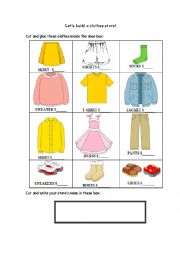 English Worksheet: Clothing Store 