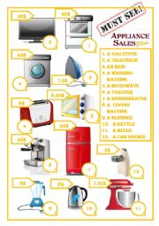 English Worksheet: Electric appliances