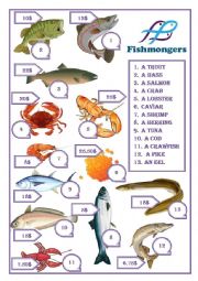 English Worksheet: Fishmongers