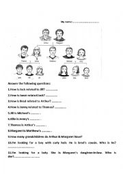 English Worksheet: Famoily tree