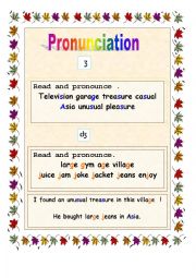 English Worksheet: pronunciation of two sounds