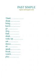 English Worksheet: Past simple verbs