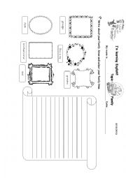 English Worksheet: Writing about your family