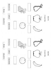 English Worksheet: fruits